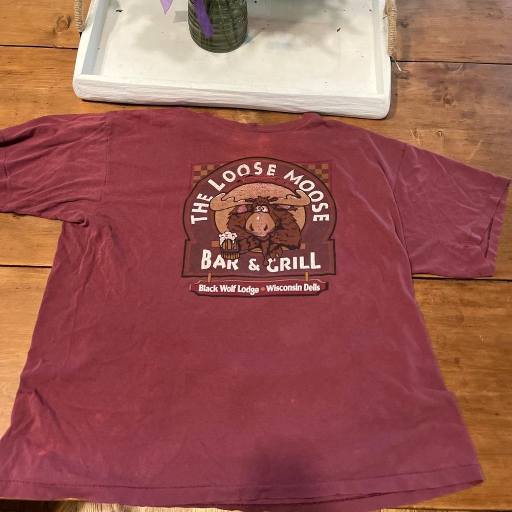 Vintage distressed single stitch 90s bar T-shirt